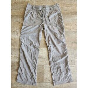 THE NORTH FACE Pants Women’s Sz 4 Gray Roll Tab Hiking Poly Stretch Cargo #CFW9